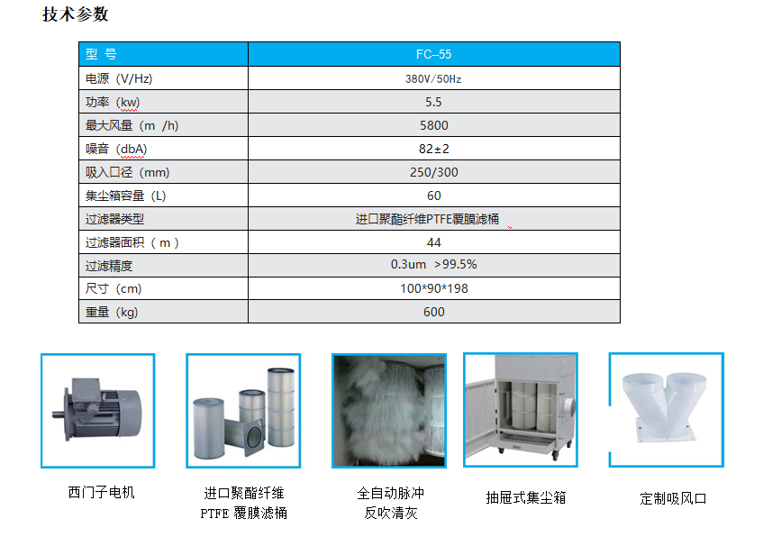 工業集塵器FC-55技術參數